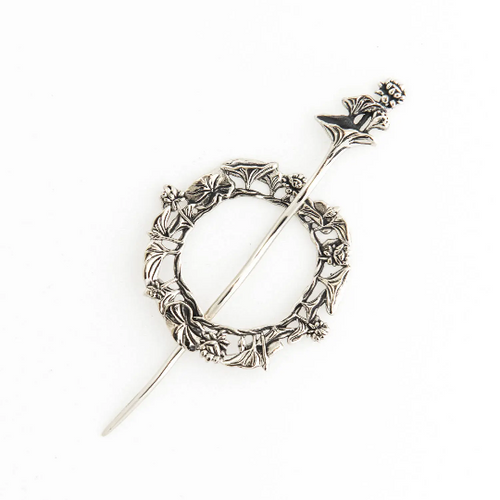 Jul Designs Lotus Garden Round Shawl Pin