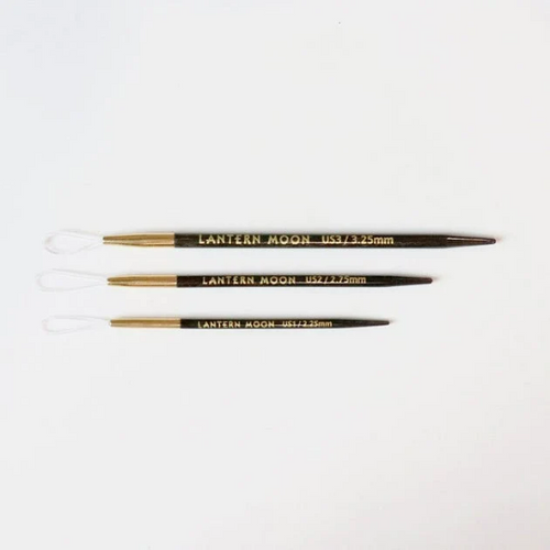 Lantern Moon Ebony Wood Finishing Needles, Set of 3