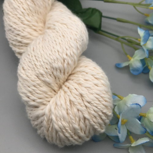 Organic Cotton Thick & Thin Undyed Yarn-Worsted Weight