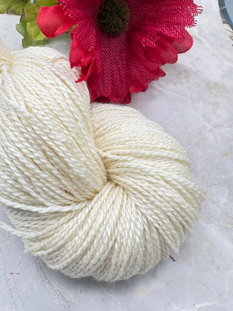 SW Merino Tussah Silk Undyed Yarn-Sport Weight
