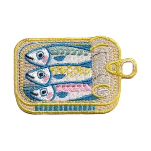 Sardine Tin Iron On Applique Embroidery Patch