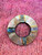Round Inlaid Shell & Brass Shawl Pin Brooch