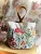 Wildflower Tall Caddy Embroidered Yarn & Notions Organizer, Handmade in the USA