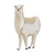 It’s an embroidered patch featuring a charming alpaca standing upright and facing forward. The stitching uses soft white and tan threads to create a fluffy, textured coat, while darker brown thread defines the eyes, nose, and tiny hooves. The overall look is warm and gentle, with the detailed embroidery giving the alpaca a lifelike, woolly appearance that feels both cute and handcrafted.