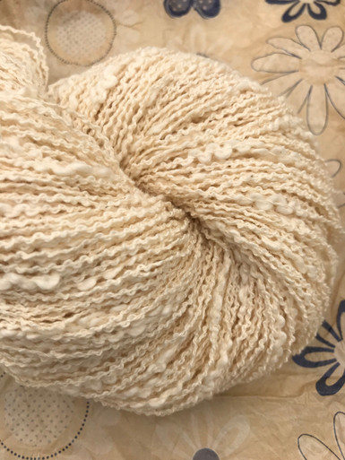 Aran Cotton Linen Boucle Undyed Yarn / Stick Chick Yarns