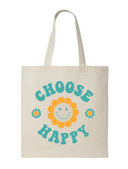 Choose Happy Tote Bag