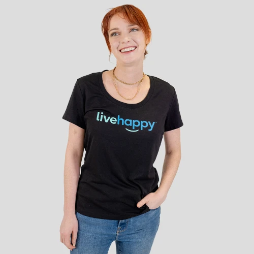 Live Happy Classic Scoop Tee