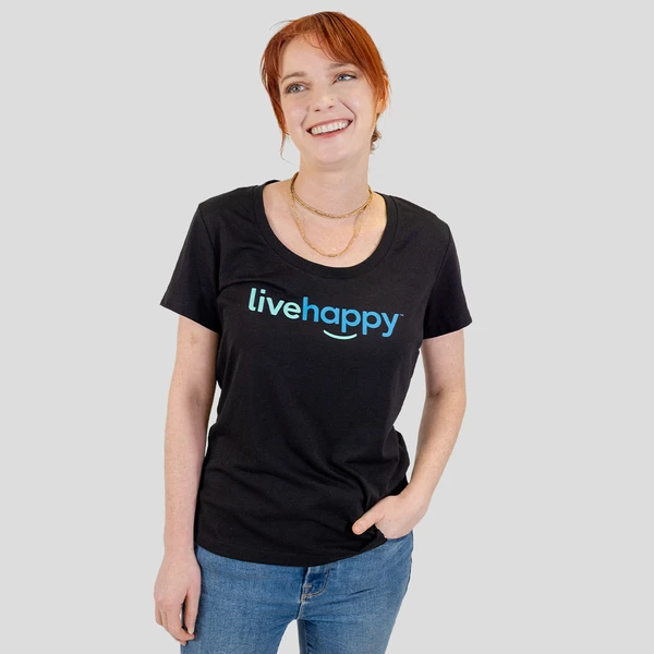 Live Happy Classic Scoop Tee