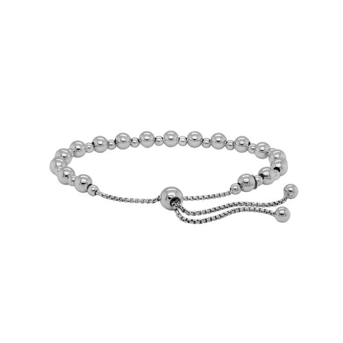 Silver Bead Adjustable Bracelet