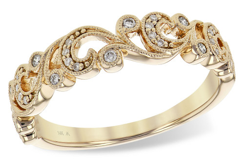 Yellow Gold Swirl Ring