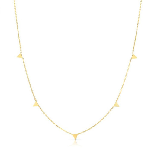 Five Station Triangle Necklace