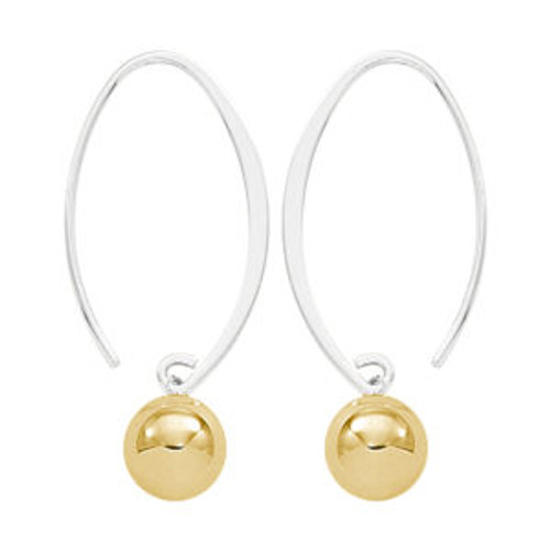 Two-Tone Ball Dangle Earrings