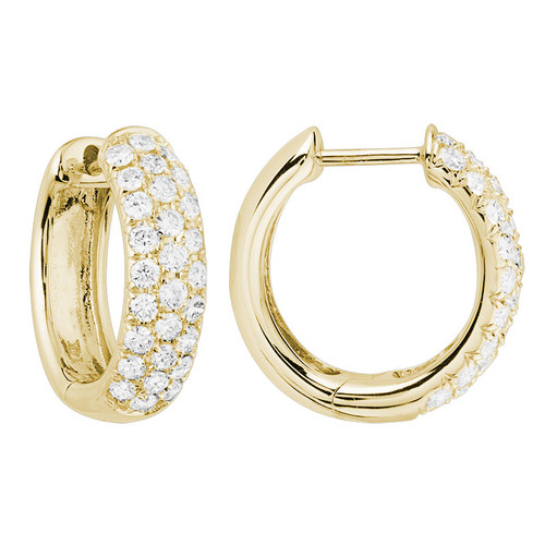 Diamond Pave Small Hoops