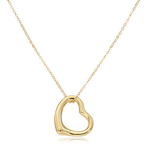 Open Heart Pendant- Yellow Gold