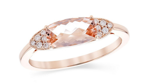 East-To-West Morganite Ring