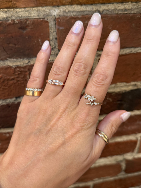 East-To-West Morganite Ring