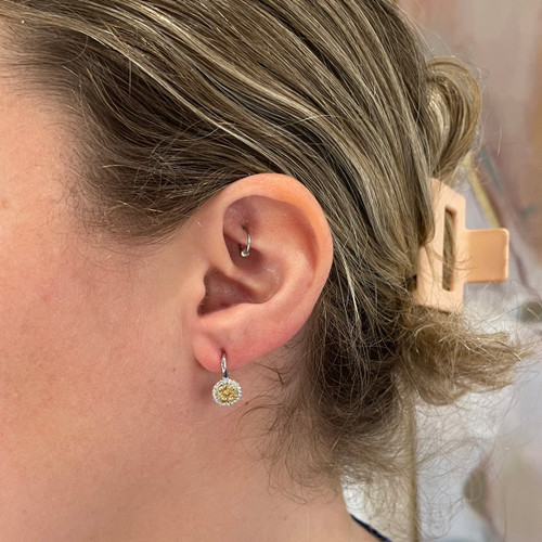 Yellow Diamond Earrings