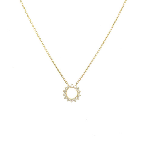 Sun Circle Diamond Necklace