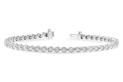 .50cttw Bezel Set Diamond Bracelet- White Gold