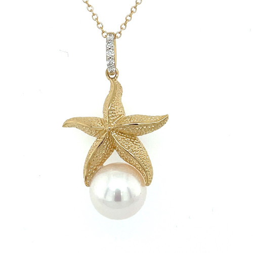 Starfish and Pearl Pendant