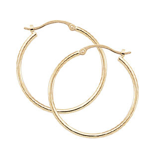 1.5x25mm Yellow Gold Hoops