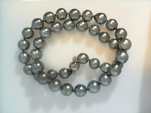 Semi Baroque Silver-Grey Tahitian Pearls