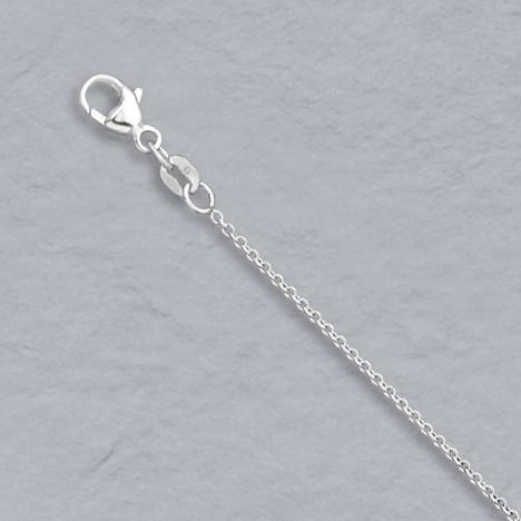 20" 1.3mm Cable Chain- White Gold