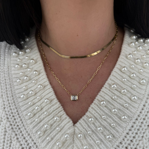 Mosaic Diamond Necklace- Yellow Gold