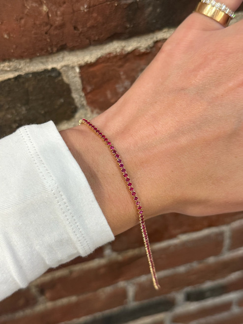 2 1/3cttw Ruby Tennis Bracelet