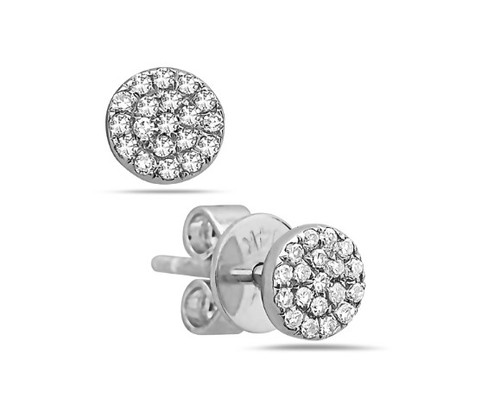 Pave Diamond Circle Studs