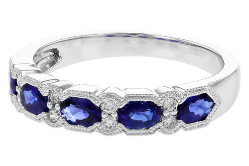 Five Stone Oval Sapphire Band Five Stone Oval Sapphire Band