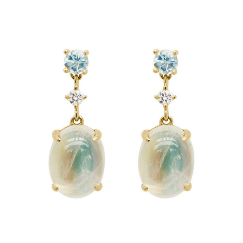 Moonstone and Aquamarine Earrings