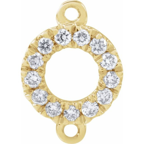 Diamond Circle Connector for Permanent Jewelry