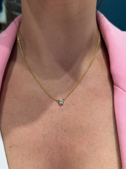 Dylan Diamond Necklace - Gold