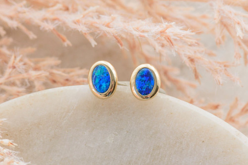 Australian Opal Oval Studs