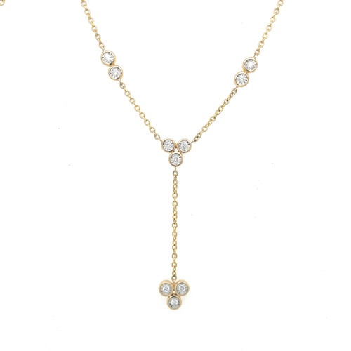 Diamond Trio Y-Necklace Yellow Gold