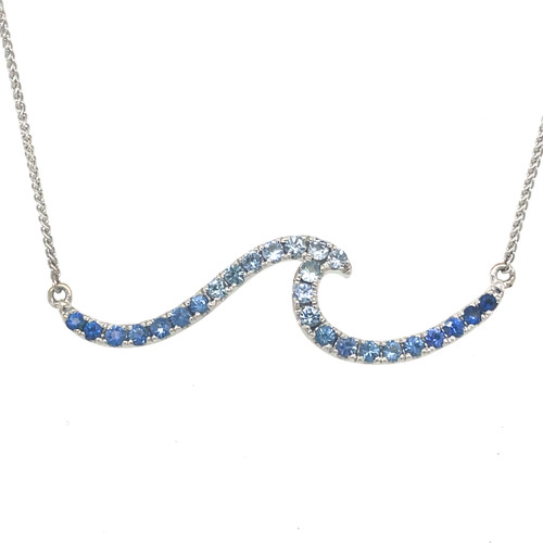 Sapphire Wave Necklace