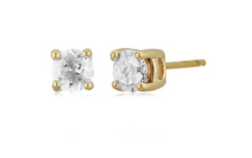 4mm White Topaz Studs