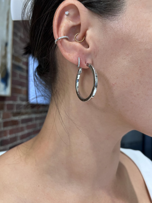 30mm Squared Hoop Earrings