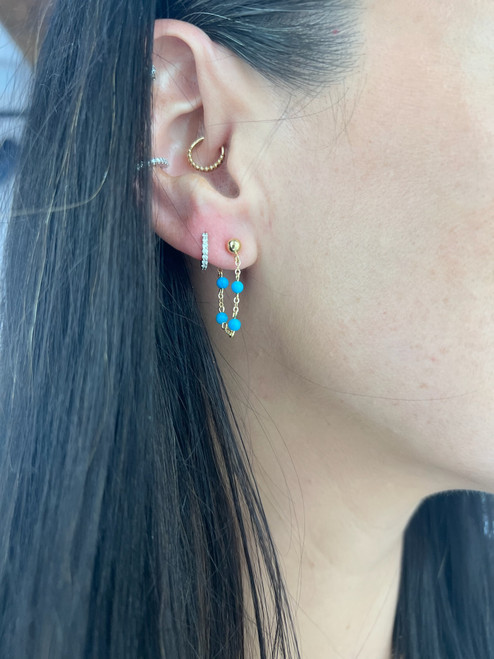Turquoise Chain Earrings Turquoise Chain Earrings