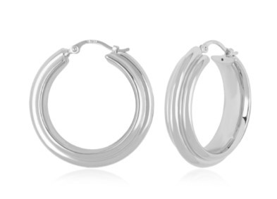 Triple Ribbed Hoops