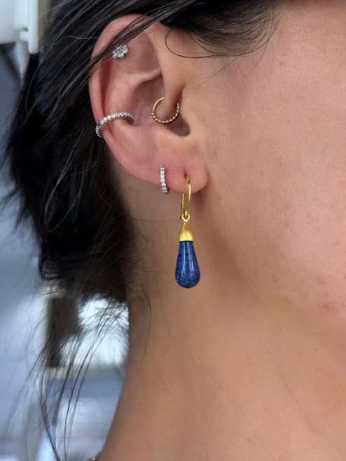 Dumortierite Drop Earrings