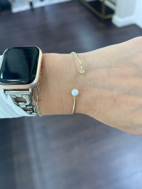 Pearl and Diamond Cuff
