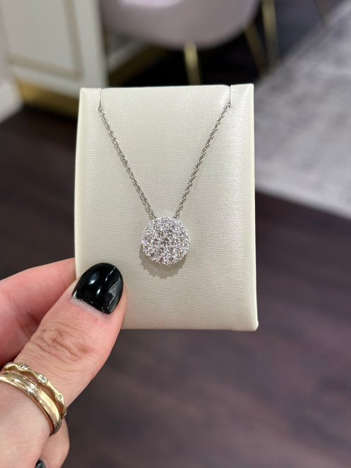 1.50cttw Diamond Cluster Pendant