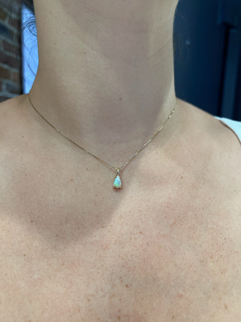 opal pendant, opal necklace
