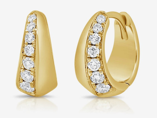 Chunky Gold & Diamond Earrings