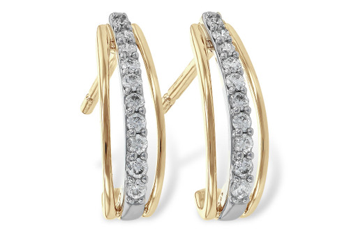 J-Hoop Diamond Earrings