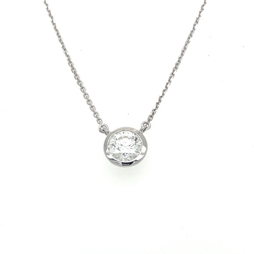 bezel set diamond necklace, bezel diamond solitaire, bezel diamond necklace