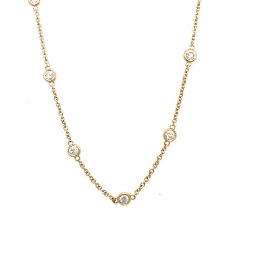 diamond by the yard necklace, diamond chain, diamond necklace