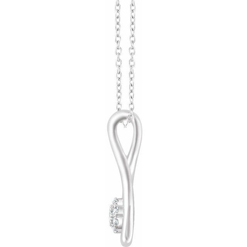 Infinity Inspired Pave Diamond Necklace